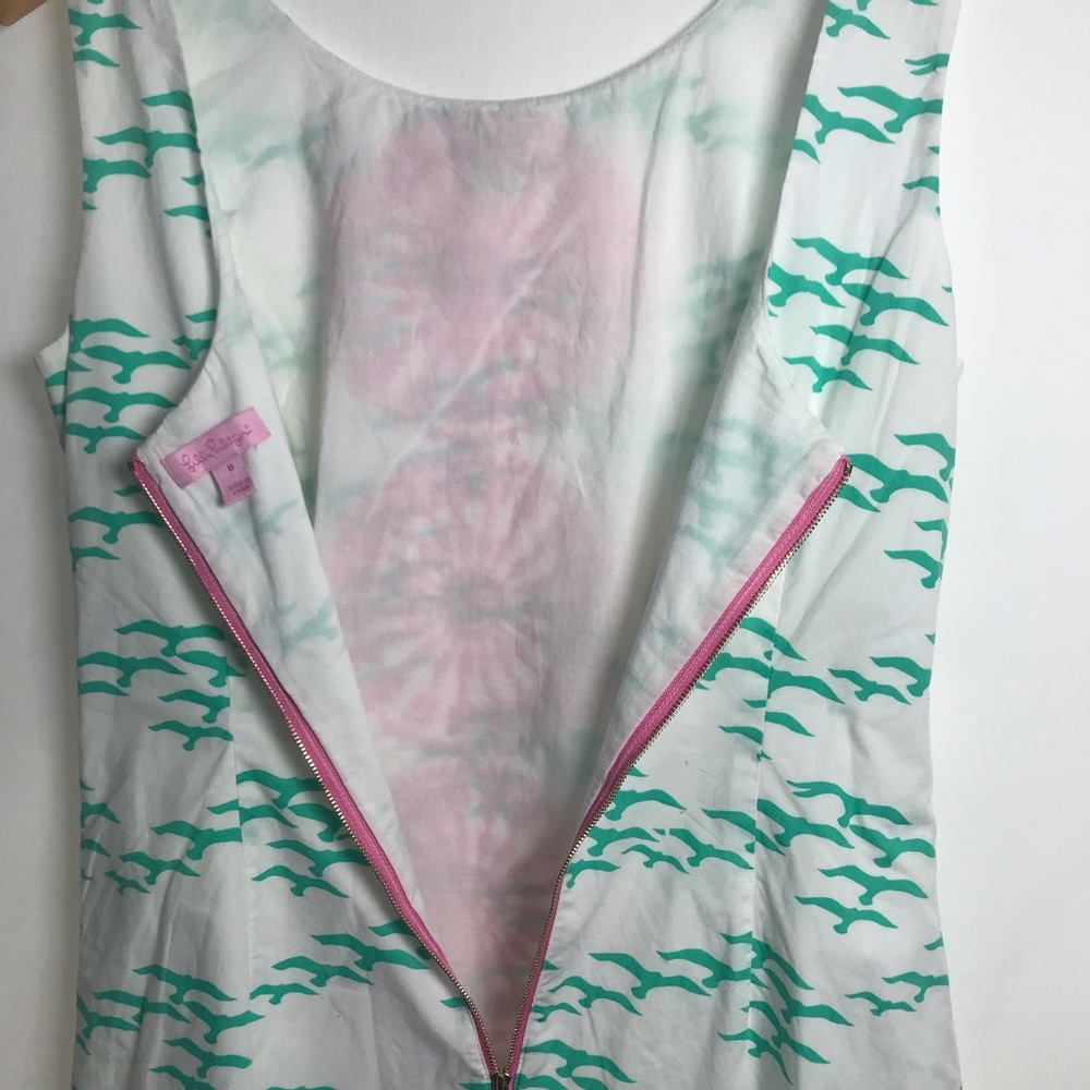 Lilly Pulitzer Embroidered Summer Delia Dress Hotty Pink Flock To Me Seagull 8 - Picture 4 of 11